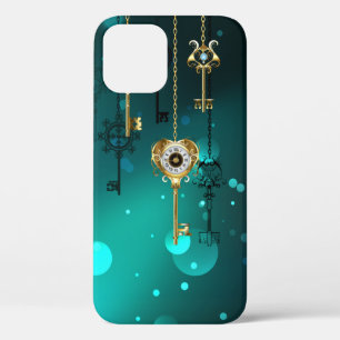 Case-Mate iPhone Case Skeleton Keys on Green Background