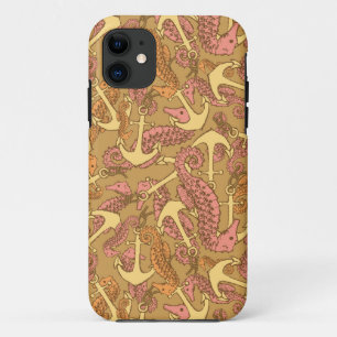 Etui iPhone Case-Mate Sketchy Seahorse Et Ancre Motif