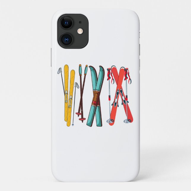 Coques Case-Mate iPhone Ski amusant Ski coloré Ski skieur (Dos)