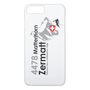 Coque iPhone 8 Plus/7 Plus Ski de Matterhorn-Zermatt