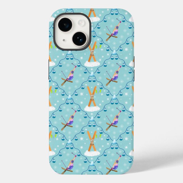 Coques Case-Mate iPhone Ski d'hiver Damas (Verso)