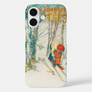 Coques iPhone 16 Ski d'hiver par Carl Larsson