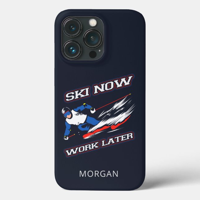 Coques Case-Mate iPhone Ski Maintenant Travailler Plus Tard Ventilateurs D (Verso)