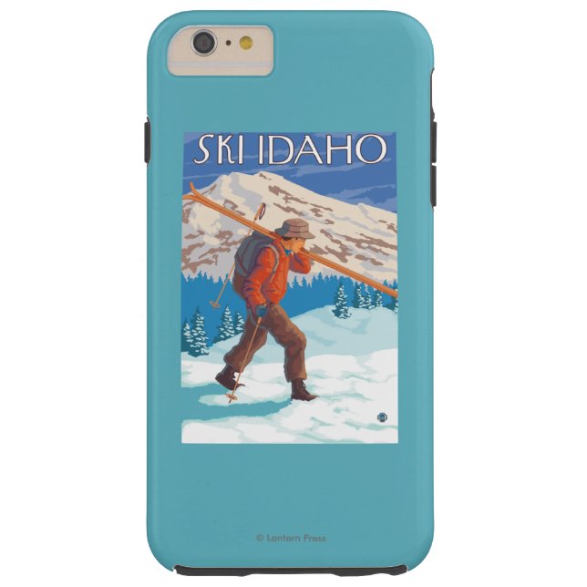 Coques Case-Mate iPhone Skis de transport de neige de skieur - Idaho (Dos)