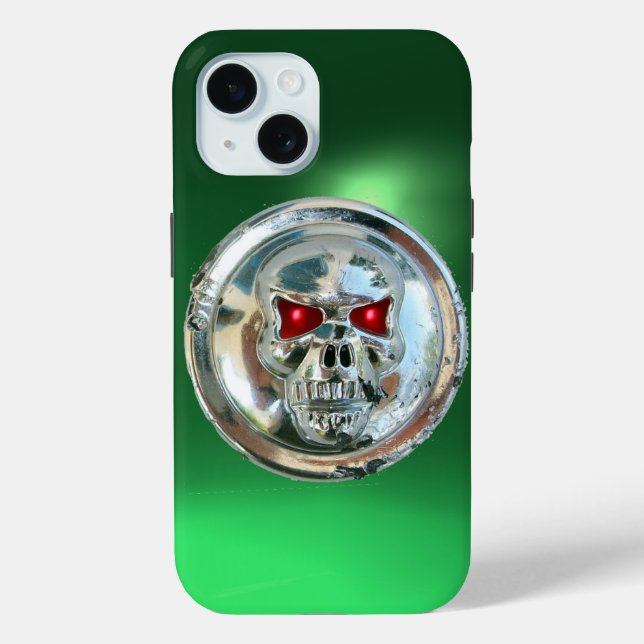 Coques Case-Mate iPhone SKULL RIDERS MONOGRAMME vert (Verso)