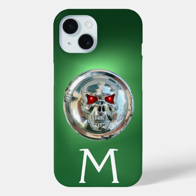 Coques Case-Mate iPhone SKULL RIDERS MONOGRAMME vert (Verso)