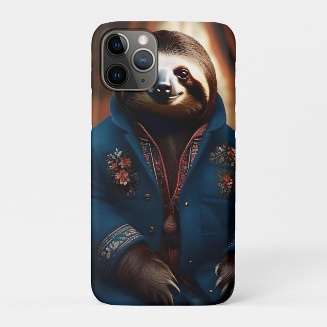 Coques Case-Mate iPhone Sloth Dans Sa Veste À Boire, (Dos)