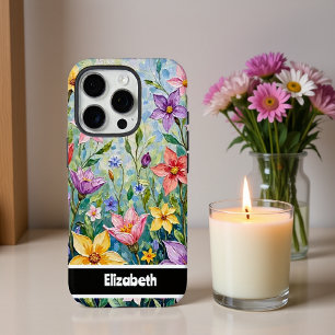 Coques iPhone 16 Pro Smartphone Abstrait géométrique texturé Pastel