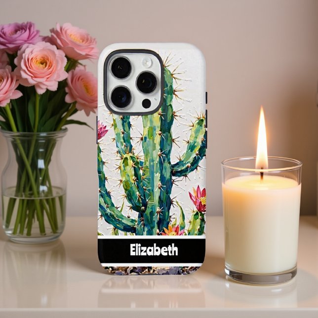 Coques Case-Mate iPhone Smartphone Impasto Cactus Bloom (Créateur téléchargé)