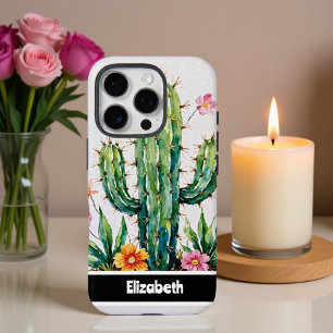 Coques iPhone 16 Pro Smartphone Impasto Cactus Blossom
