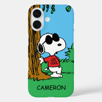 Coques iPhone 16 Snoopy "Joe Cool" debout