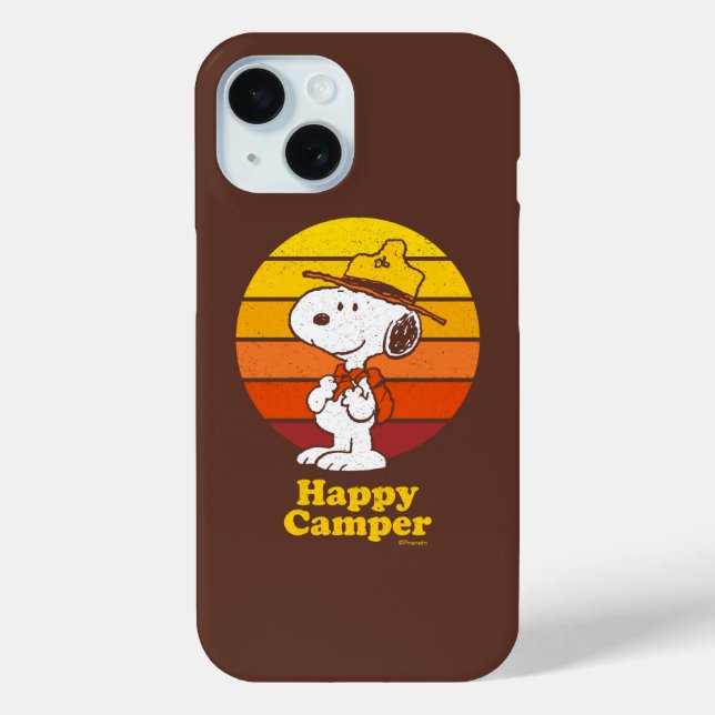 Coques Case-Mate iPhone Snoopy | Scout Beagle - Happy Camper (Verso)