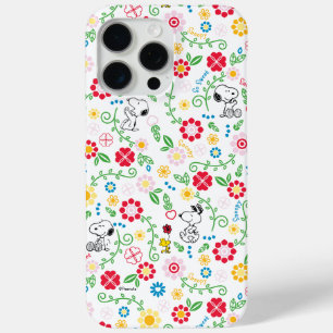 Coque iPhone 15 Pro Max Snoopy So Sweet Flower Motif