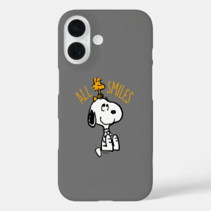 Coques iPhone 16 Snoopy & Woodstock - Tous les sourires