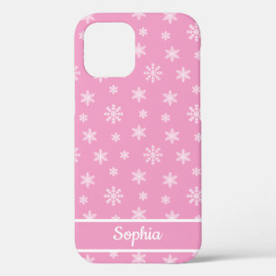 Case-Mate iPhone Case Snowflakes motif rose nom personnalisé