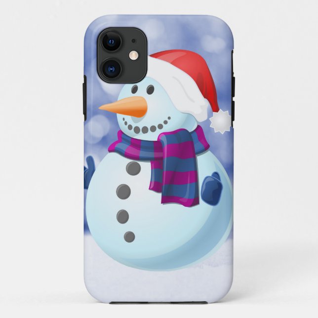 Coques Case-Mate iPhone Snowman hiver Joyeux Noël neige (Dos)