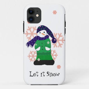 Coque iPhone 11 Snowman laisse neiger
