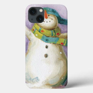 iPhone 13 Case Snowman with Winter Mittens