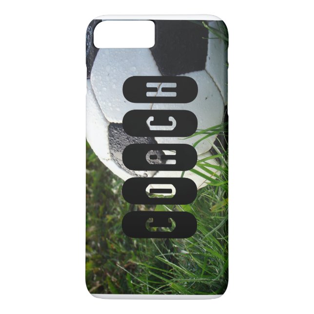Coques Case-Mate iPhone Soccer Ball Green Grass Coach Texte (Dos)