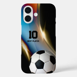 Coques iPhone 16 Soccer | Football meilleur joueur No.
