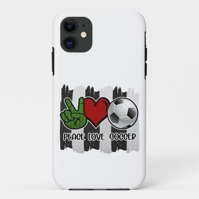 Coques Case-Mate iPhone Soccer paix et amour (Dos)