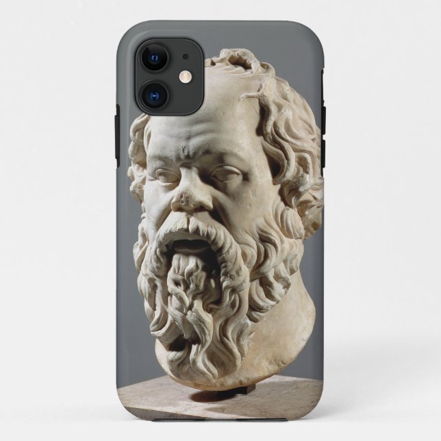 Coques Case-Mate iPhone Socrates, tête de marbre, copie d'un bronze de (Dos)
