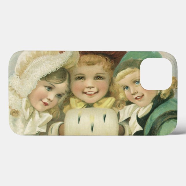 Coques Case-Mate iPhone Soeurs de Noël Vintage, Enfants Victoriens (Verso (horizontal))