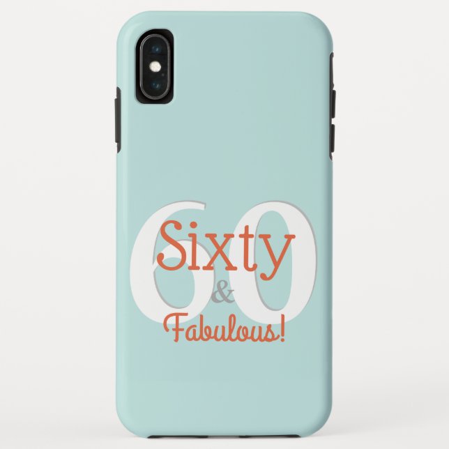 Coques Case-Mate iPhone Soixante et fabuleux Joyeux 60e anniversaire Turqu (Dos)