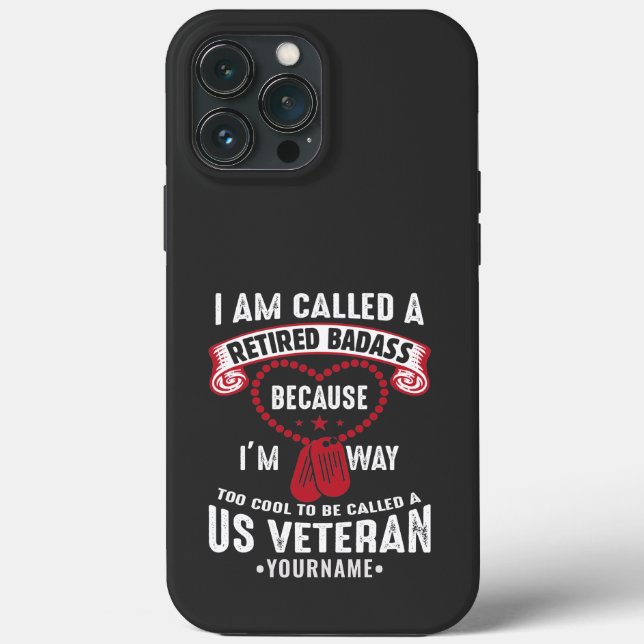 Coques Case-Mate iPhone Soldat retraité d'un Humour vétéran américain (Verso)