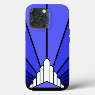 Case-Mate iPhone Case Soleil Art déco en bleu