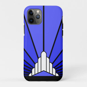 Case-Mate iPhone Case Soleil Art déco en bleu