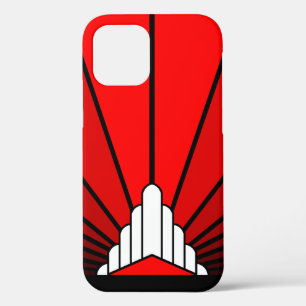 Case-Mate iPhone Case Soleil Art déco en rouge