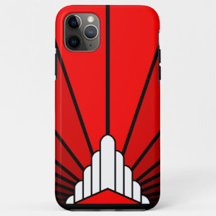 Case-Mate iPhone Case Soleil Art déco en rouge