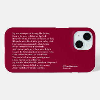 Coque Pour iPhone 15 Sonnet 130 Les yeux de ma maîtresse ne ressemblent