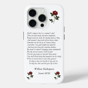 Coque iPhone 15 Pro Sonnet # 18 par William Shakespeare