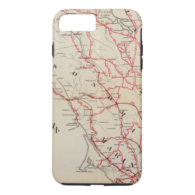Coques Case-Mate iPhone Sonoma, Marin, lac, et comtés de Napa (Dos)