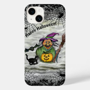 Coque Pour iPhone 14 Sorcière, Chat, Chauve-souris et Citrouille, Bonn