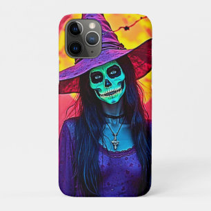Case-Mate iPhone Case Sorcière d'Halloween avec conception de visage crâ