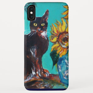Case-Mate iPhone CASE SOUCHES AVEC CHAT NOIR EN TURQUOISE BLEUE