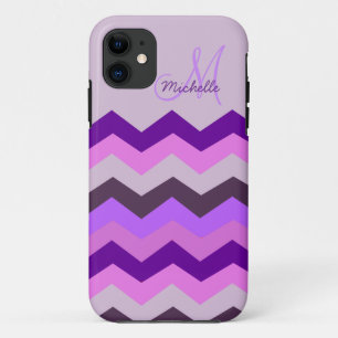 Etui iPhone Case-Mate Souffle personnalisé de pourpre de Chevron