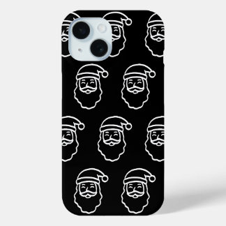 Coque Pour iPhone 15 Sourire avec le Père Noël
