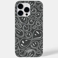 Sourire moderne visage souriant Motif gris foncé