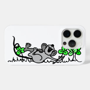 Coque iPhone 15 Pro Souris Jouant En Shamrock