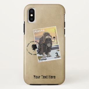 Case-Mate iPhone Case Souvenir de Timbre Postage Muskox de l'Alaska