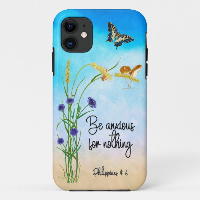 Coques Case-Mate iPhone Soyez anxieux pour rien Philippiens 4:6 (Dos)
