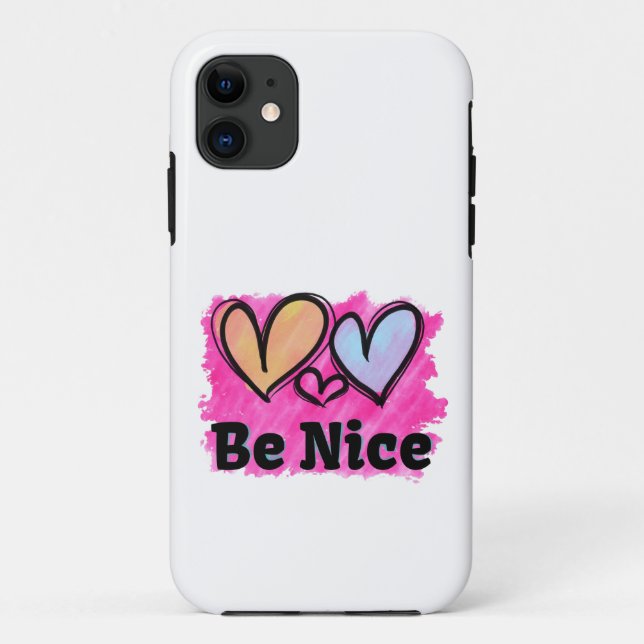 Coques Case-Mate iPhone Soyez de beaux coeurs aquarelles (Dos)