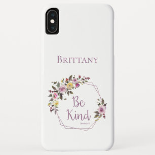 Case-Mate iPhone Case Soyez Gentil Fleurs Aquarelles Violet Jaune