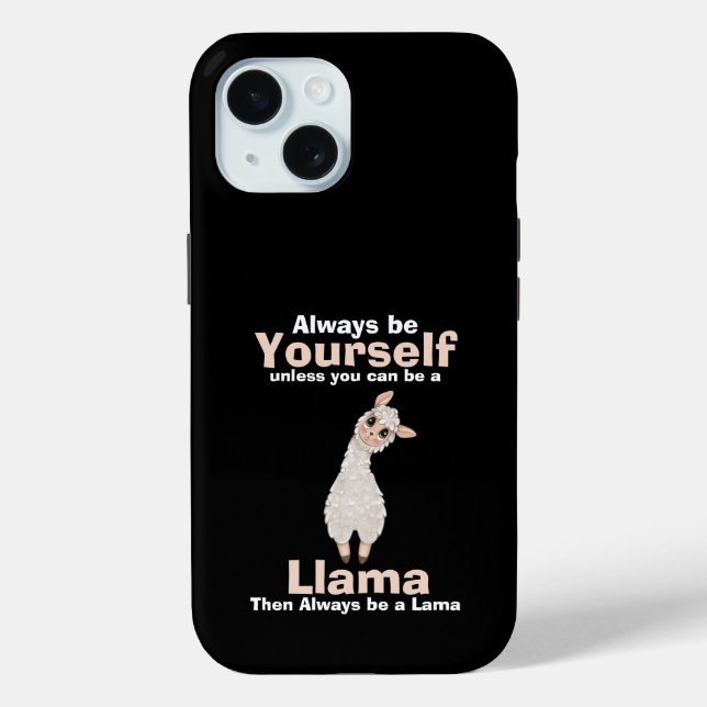 Coques Case-Mate iPhone Soyez toujours un Amoureux des animaux lama (Verso)