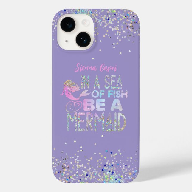 Coques Case-Mate iPhone "Soyez une sirène" Iridescente Hologramme Parties  (Verso)