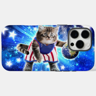 Coques iPhone 16 Pro Max Space cat jouant au basket